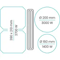 Etna AKI560ZT - Ingebouwde kookplaat - Zwart - 60 cm - Inductie - 4 zone(s) Inbouw afzuigkap - Touch bediening - 10 snelheden - Restwarmte indicatie
