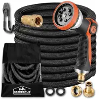 Gardebruk Tuinslang Flexibel 22m Latex Kern Massief Messing Zwart