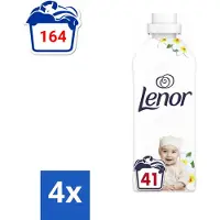 Lenor 4 x - Wasverzachter - Gevoelig - Milde Geur - 41 Wasbeurten - Wasverzachter - - Gevoelige Huid - Milde Geur - Langdurige Frisheid