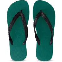 Uzurii Python zwarte teenslippers bosgroen
