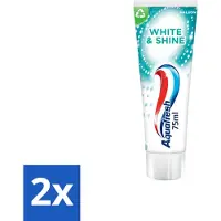 Aquafresh White & Shine - Whitening Tandpasta - 75 ml - Voordeelverpakking - 2 stuks