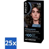 Syoss - Permanent Coloration 5-95 - Haarverf - Permanente Haarkleuring - Cool Lichtbruin - Grijsdekking - Vermindert Haarbreuk - Bulkverpakking - 25 stuks
