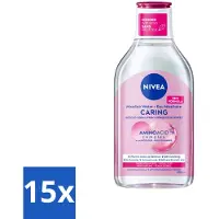 Nivea - Micellair Water - Essentials Verzachtend & Verzorgend - Voor droge huid - Met Amandelolie & Aminozuren - 400 ml - Bulkverpakking - 15 stuks
