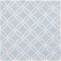 Papstar 8x 20 Servetten ROYAL Collection 1/4 vouw 40 cm x 40 cm arctisch blauw Circle Flowers