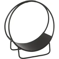 J-Line houder Brandhout Mark - metaal - zwart - small