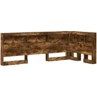 vidaXL Opberghoofdbord Rook Eiken Bewerkt hout