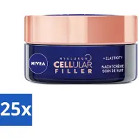 Nivea - Nachtcrème - CELLular Expert Lift Anti-Veroudering - Voor alle huidtypes - Met Bakuchiol & Hyaluronzuur - Verhoogt collageen & anti-rimpel - 50 ml - Bulkverpakking - 25 stuks