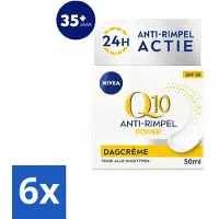 Nivea - Q10 POWER Dagcrème - Anti-Rimpel Crème - SPF 30 - Voor alle huidtypen - Met Q10 & Creatine - Collageenversterker - 50 ml - Voordeelverpakking - 6 stuks
