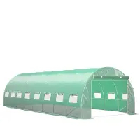 Outsunny -Tunnelkas-800x300x200cm-Polyethyleen-Groen