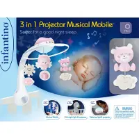 Infantino - Roze - Bed mobiel, Box activity en Nachtlampje(met muziek)