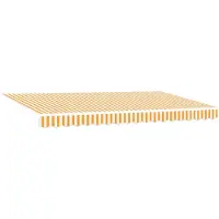 vidaXL Uitschuifbare luifel Geel 350 x 200 cm Stof