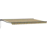 vidaXL Zonnescherm Frame Groen en Geel 500 × 300 cm