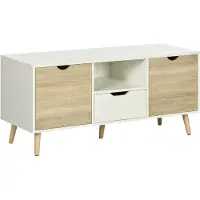 HOMCOM TV-meubel - Spaanplaat - 110x40x50cm - Wit