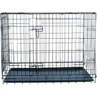 Trixie Hondenkennel - Inklapbaar, Zwart - 93x62x69 cm, Met Veiligheidssloten, Kunststof Schuiflade