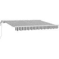 vidaXL Uitschuifbare luifel Antraciet 350 x 200 cm Stof