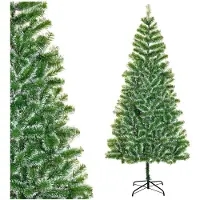 HOMCOM -Kerstboom-100x100x210cm-PET-Groen