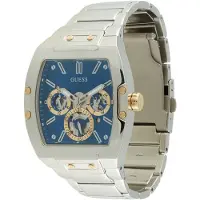 GUESS Phoenix horloge GW0456G5 staal zilver blauwe multifunctionele wijzerplaat