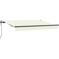 vidaXL Uitschuifbare luifel Crème 250 x 200 cm Stof