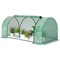 Outsunny Mini Kas - PE - 200x100x80cm - Groen