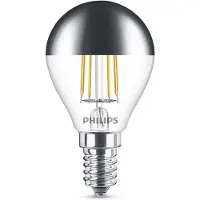 Philips 6x LED lamp E14 | Kogel P45 | Kopspiegel | Zilver | 2700K | 4W (35W)