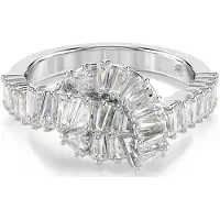 Swarovski sieraden Matrix ring 5727122 | wit, collectie Matrix, elegante luxe uitstraling, moderne artistieke stijl met zirkonia