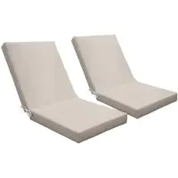 HOMCOM Outsunny Outdoor Sofa Cushion - Polyester - 112x51x8cm - Beige