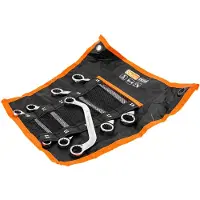 Richmann Set van 5 gebogen ringsleutels "C" type, 10-19mm, CR-V staal