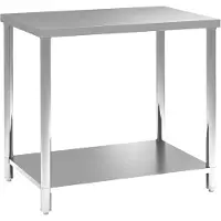 HOMCOM -Werkbank-90x60x86cm-RVS-Zilver