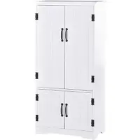 HOMCOM -Keukenkast-Hout-60x30x123cm-Wit