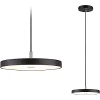 Paulmann Hanglampe , Hildor, dimbare, Zwart, Woonkamer, Metaal, Modern