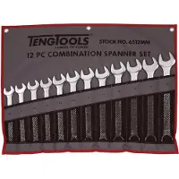 Teng Tools 6517MM 17-delige Ring-/steeksleutelset in roltas - 6-22mm