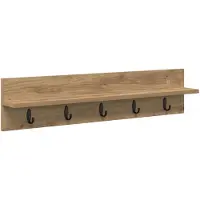 vidaXL Wandgemonteerde kapstok Muurmontage Artisan Eiken Bewerkt hout