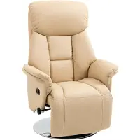 HOMCOM -Relaxfauteuil-Synthetische bekleding-78x80x109cm-Beige