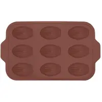 Point-Virgule Moule 9 madeleines en silicone 37x23x2cm Marron