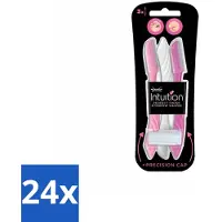 Wilkinson Sword Wilkinson Intuition - Navulmesjes - Wenkbrauw Shaper - Precisie - 3 mesjes - Voordeelverpakking - 24 stuks
