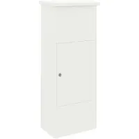 vidaXL Pakket Inwerpkoker met opslag Wit 44,5 x 29 x 110,5 cm Staal