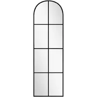 HOMCOM - Spiegel op ware grootte - Metaal - 40x2,1x160cm - Zwart