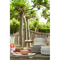 Mica Decorations Corfu Schaal – Keramiek – Grijs – H9 x Ø17 cm – 800 ml