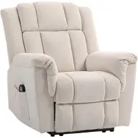 HOMCOM -Massage Relaxbank-91x85x104cm-Chenille-Beige