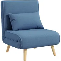 HOMCOM -Stoelbedlinnen (100% polyester)-72x75x85cm-Blauw