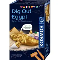 Selecta Play Dig Out Pharaoh's Treasure - Opgravingsset - Graaf de Schat van de Farao Op - Inclusief Sarcofaag, Canopen, Edelstenen en Hiërogliefenpuzzel - STEM Speelgoed - Vanaf 7 Jaar