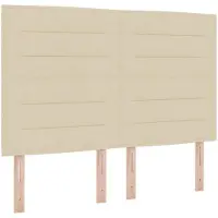 vidaXL Hoofdbord Crème Stof
