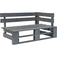 vidaXL Tuinhoekbank pallet geïmpregneerd grenenhout grijs