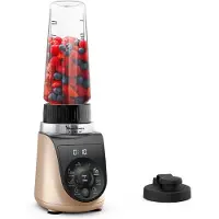 Moulinex Blend Up LM190AF0, staande blender, 0,85 liter, pulsfunctie, ijskunner, 1000 watt, zwart, goud