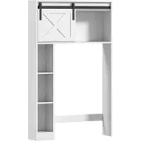 HOMCOM -WC-kast-MDF-80x17x128cm-Wit