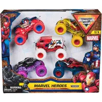 Monster Jam Pack de 5 véhicules Marvel Die Cast