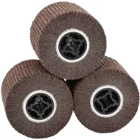 vidaXL Schuurrollers 3 pcs Bruin 12 x 12 x 10 cm Synthetische vezel