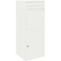vidaXL Pakket Inwerpkoker met opslag Wit 47,5 x 38 x 59 cm Staal