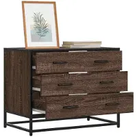 vidaXL Ladekast 70x41x56 cm bewerkt hout bruin eikenkleur