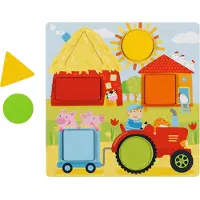 Goki educatief speelgoed geometrische vormen - kleurrijk karton.